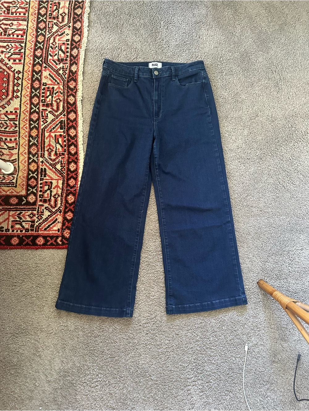 PAIGE Genesse Wide Leg Crop Jeans